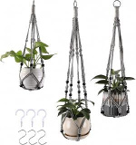 3-Pack Macrame Plant Hanger Set