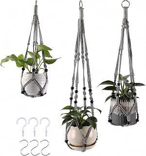 3-Pack Macrame Plant Hanger Set